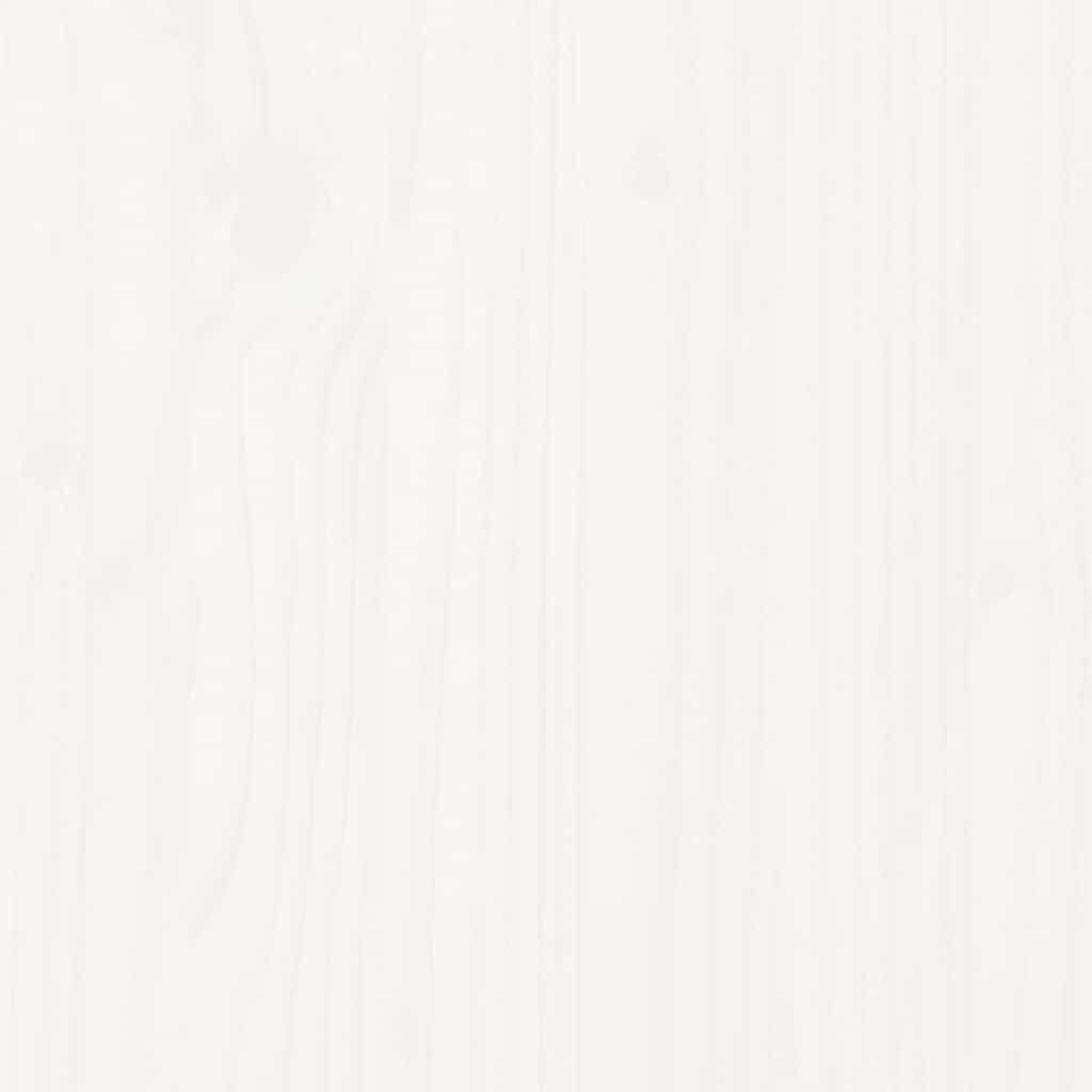 Bed Frame without Mattress White 150x200 cm King Size Solid Wood Pine
