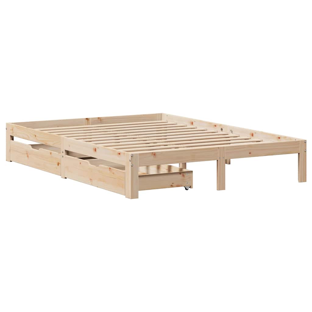 Bed Frame with Drawers without Mattress 120x190 cm Small Double
