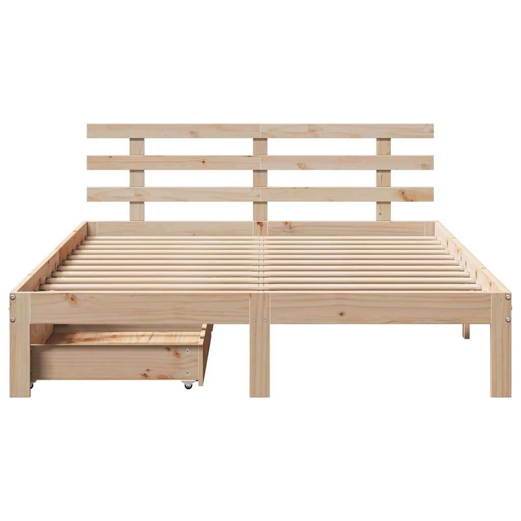 Bed Frame with Drawers without Mattress 135x190 cm Double