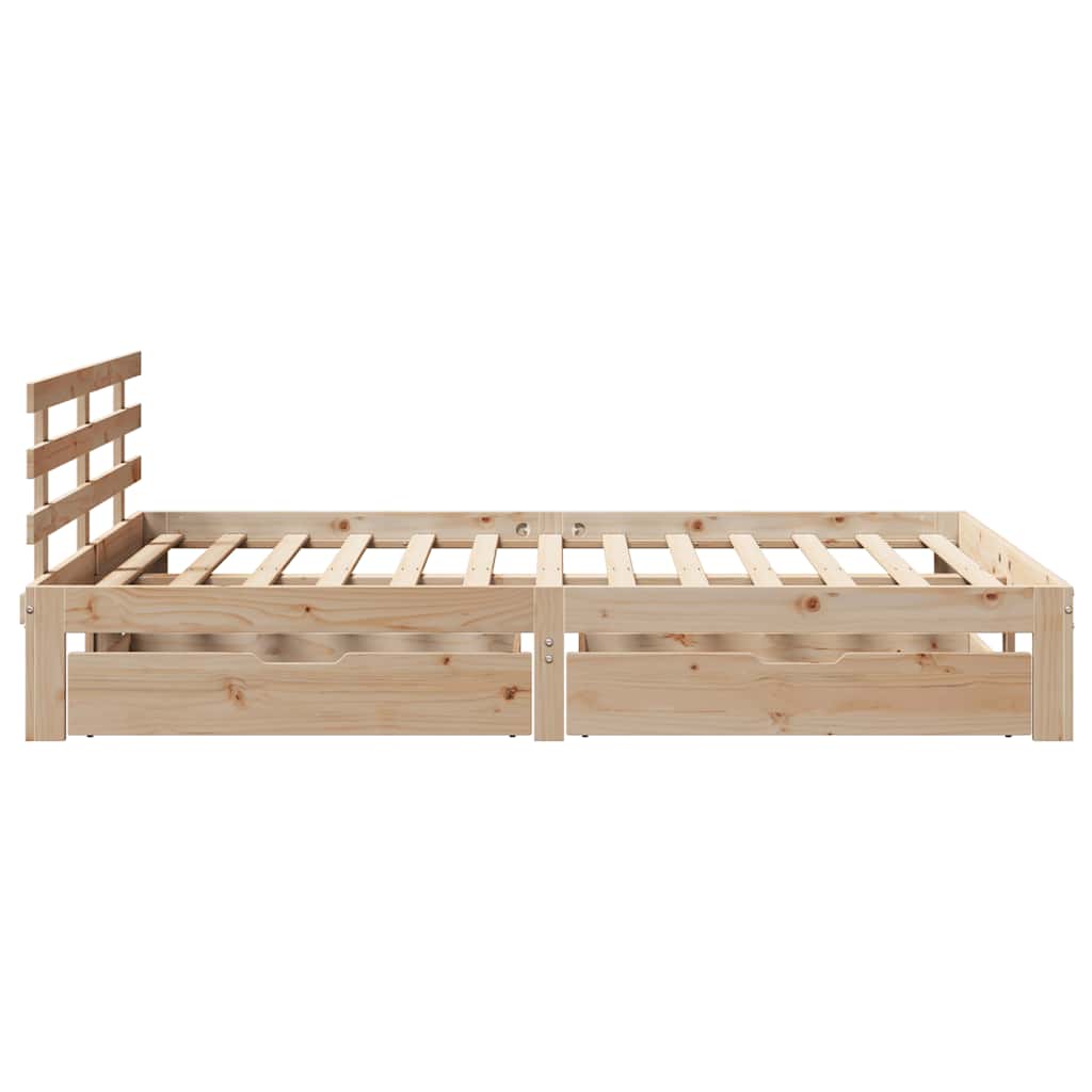 Bed Frame with Drawers without Mattress 135x190 cm Double
