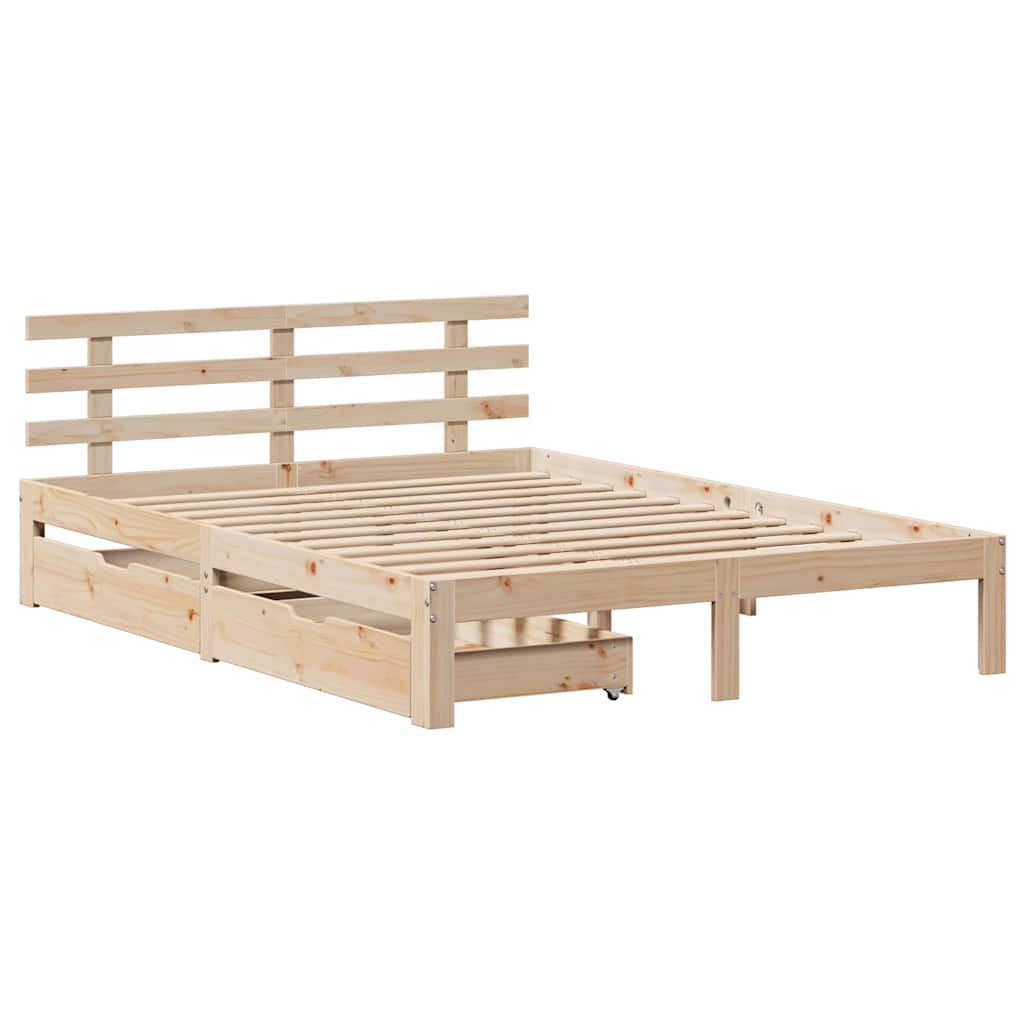 Bed Frame with Drawers without Mattress 150x200 cm King Size