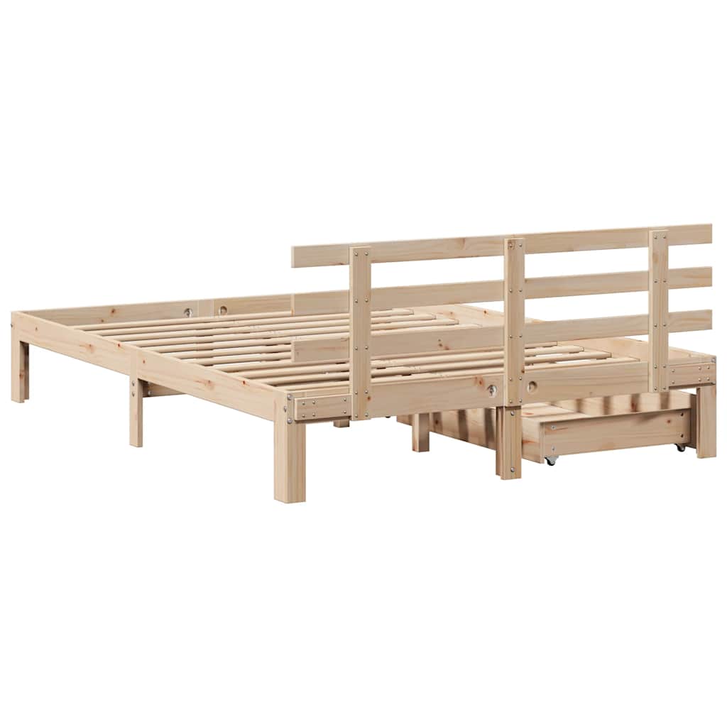 Bed Frame with Drawers without Mattress 160x200 cm