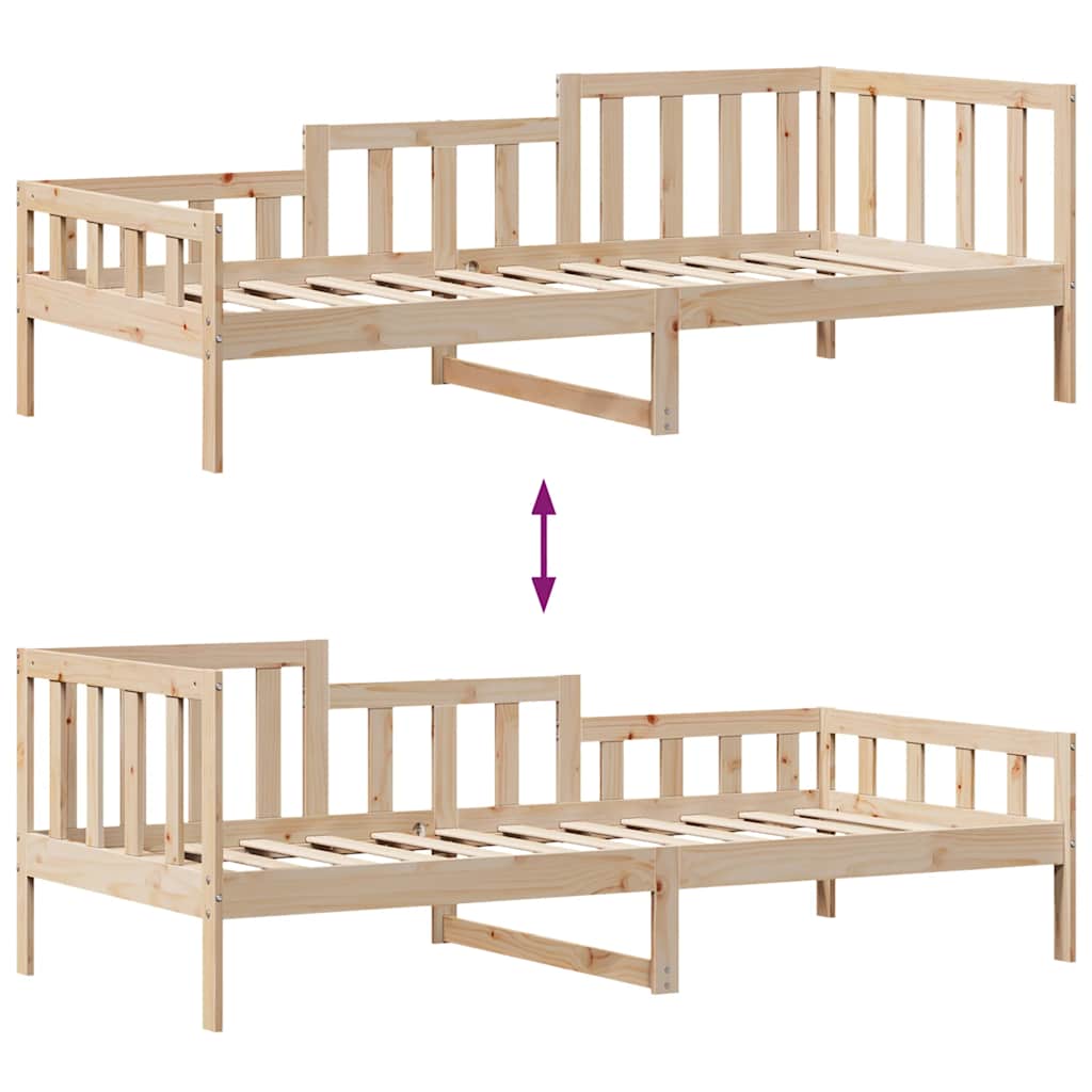 Daybed with Drawers without Mattress 90x190 cm Single Solid Wood