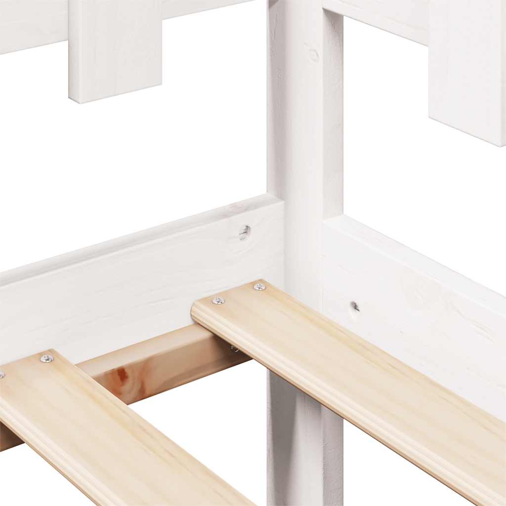 Daybed with Drawers without Mattress White 80x200 cm Solid Wood