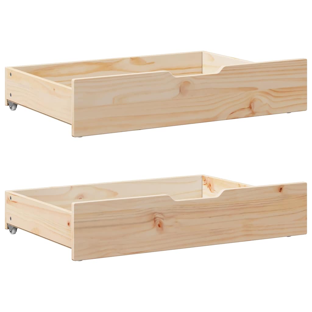 Daybed with Trundle and Drawers without Mattress 90x190 cm Single