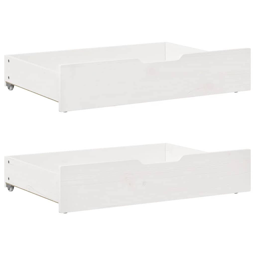 vidaXL Daybed with Trundle and Drawers without Mattress White 80x200 cm