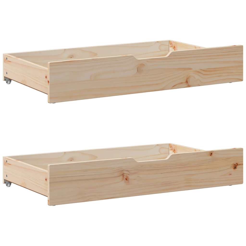 Daybed with Trundle and Drawers without Mattress 90x190 cm Single