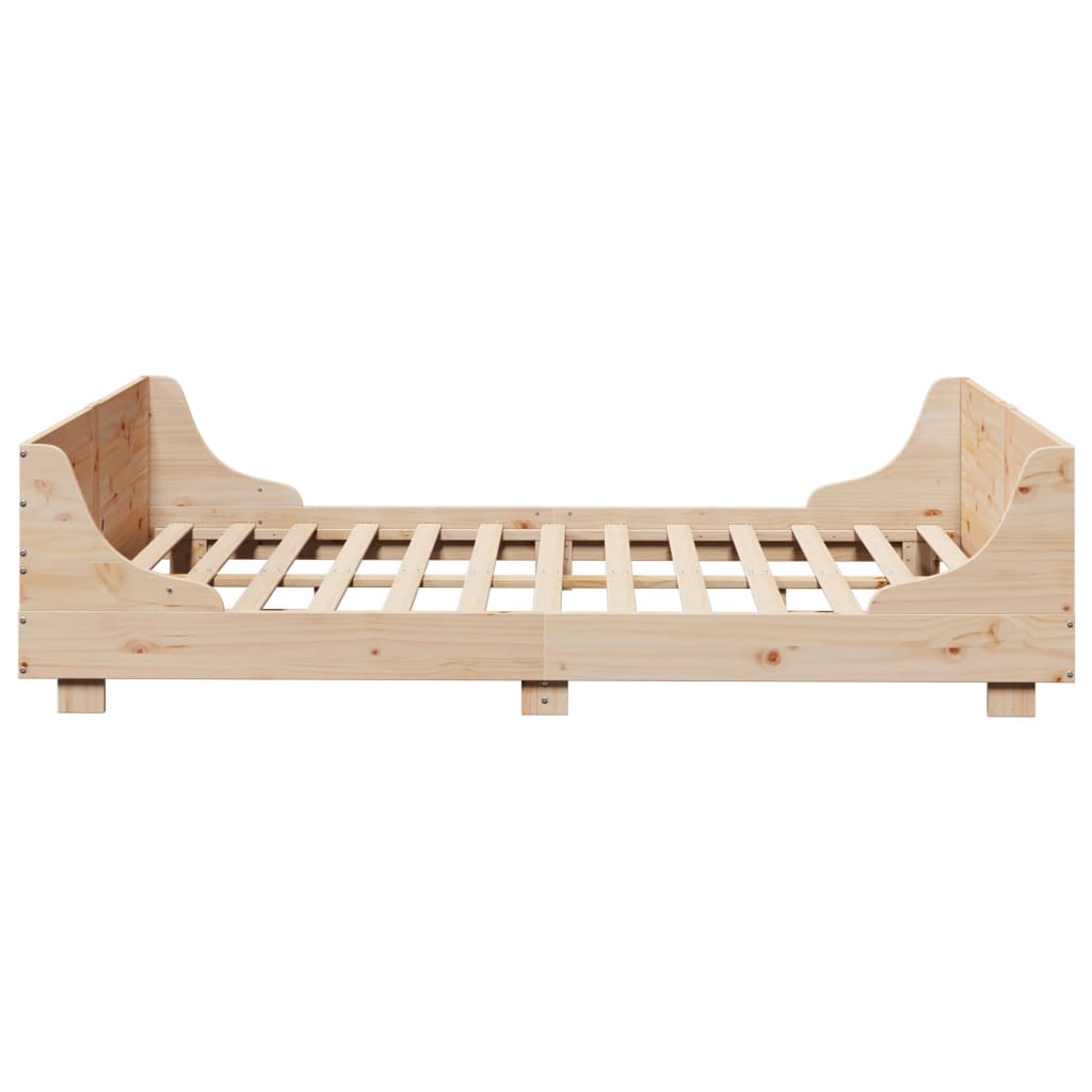 Bed Frame without Mattress 140x190 cm Solid Wood Pine