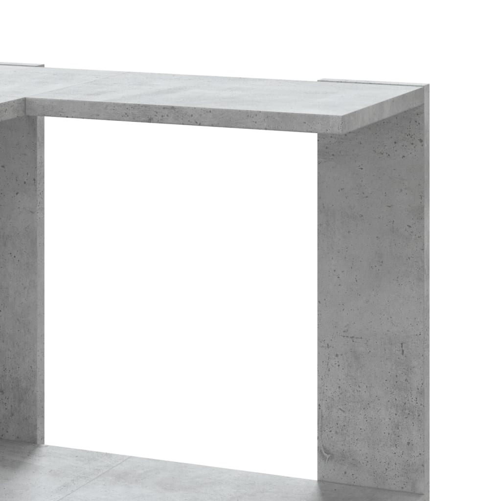 Corner Bookcase 5-Tier Concrete Grey 50x50x179 cm Engineered Wood