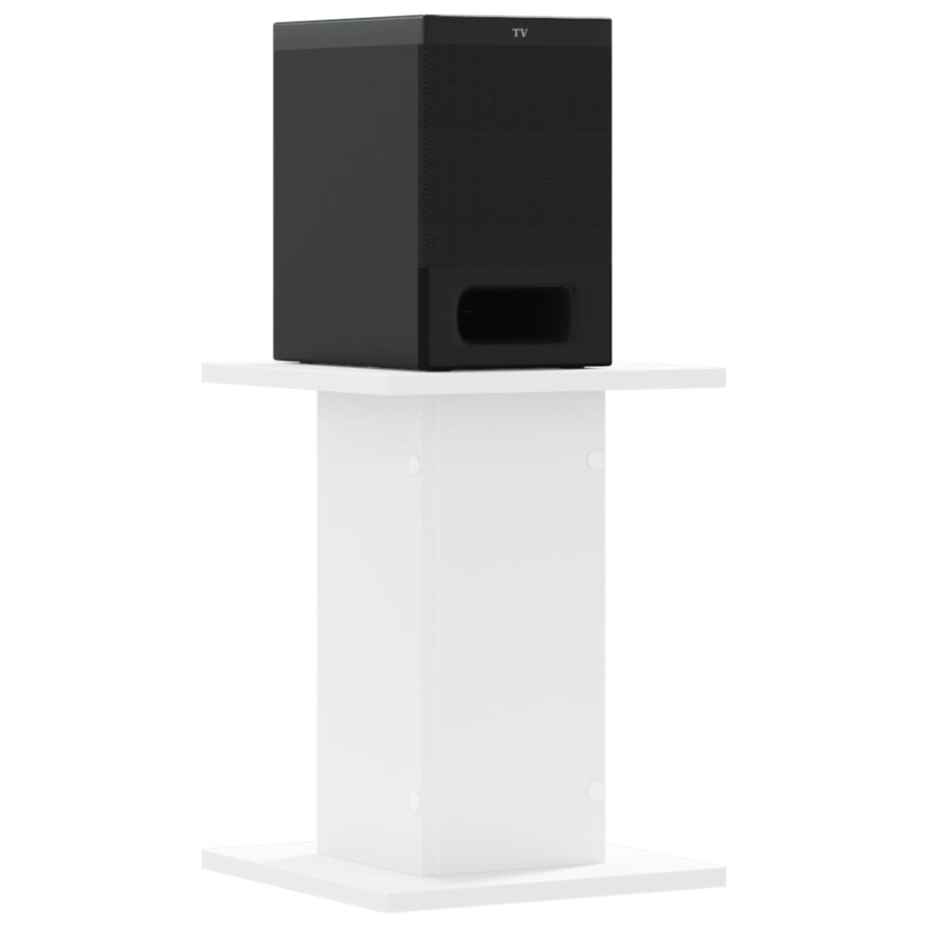 vidaXL Speaker Stands 2 pcs White 30x30x40 cm Engineered Wood