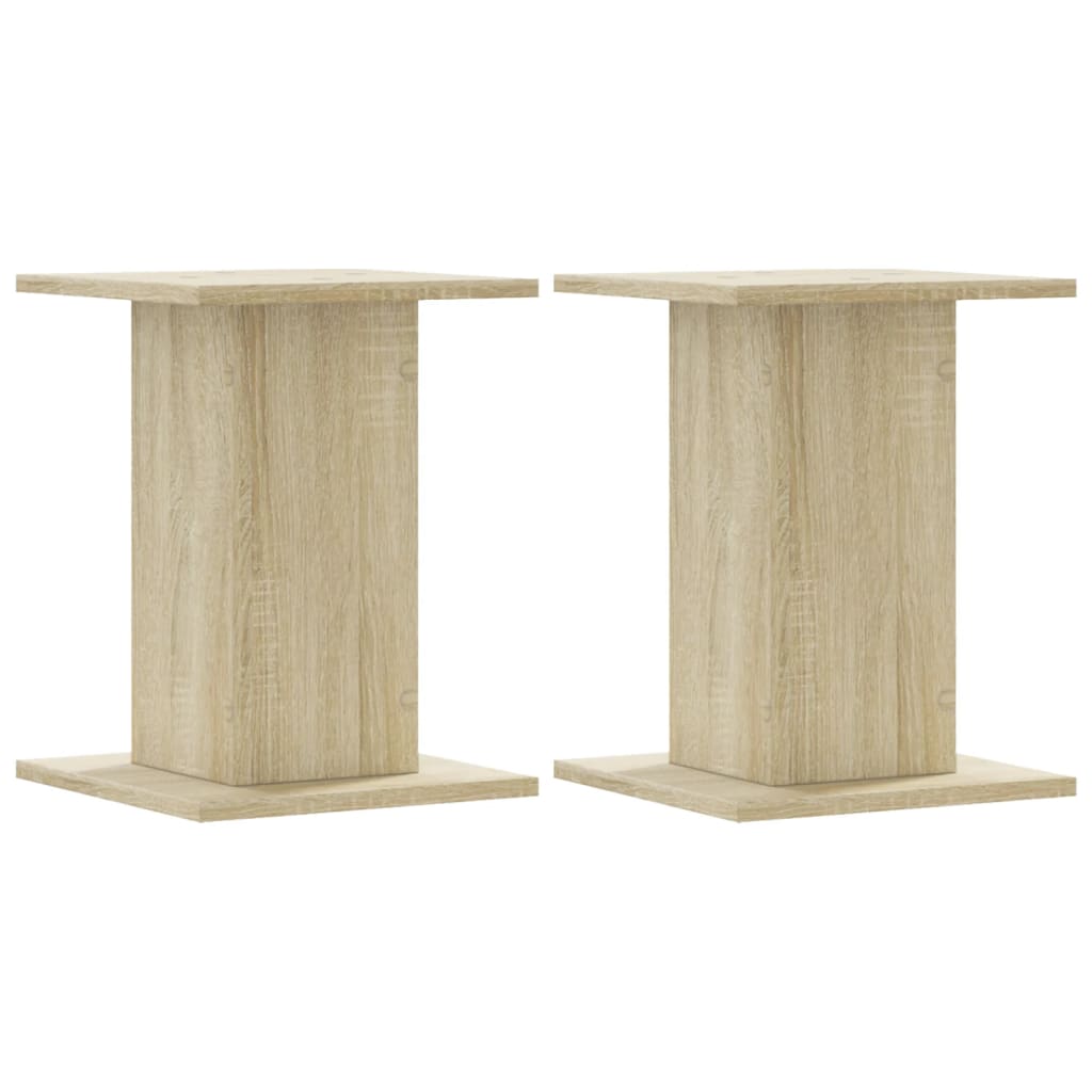 vidaXL Speaker Stands 2 pcs Sonoma Oak 30x30x40 cm Engineered Wood