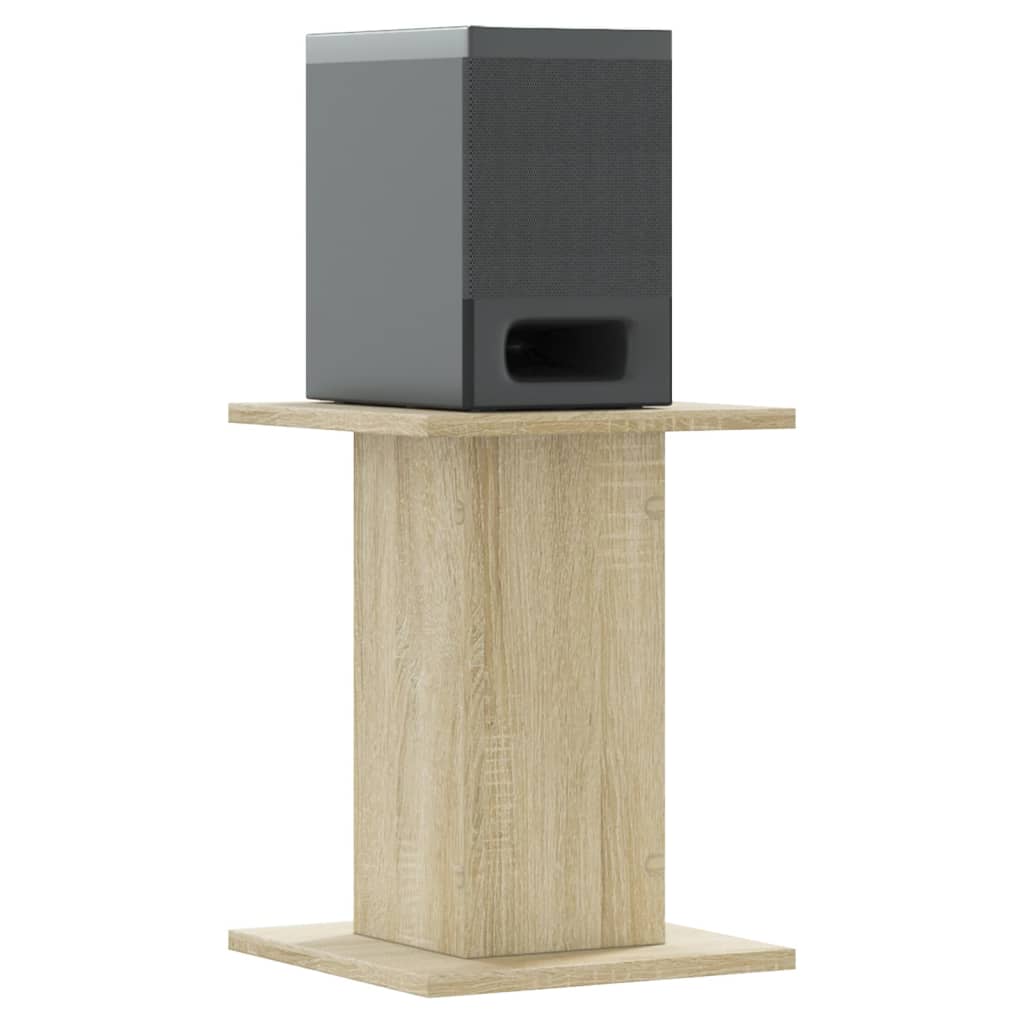 vidaXL Speaker Stands 2 pcs Sonoma Oak 30x30x40 cm Engineered Wood