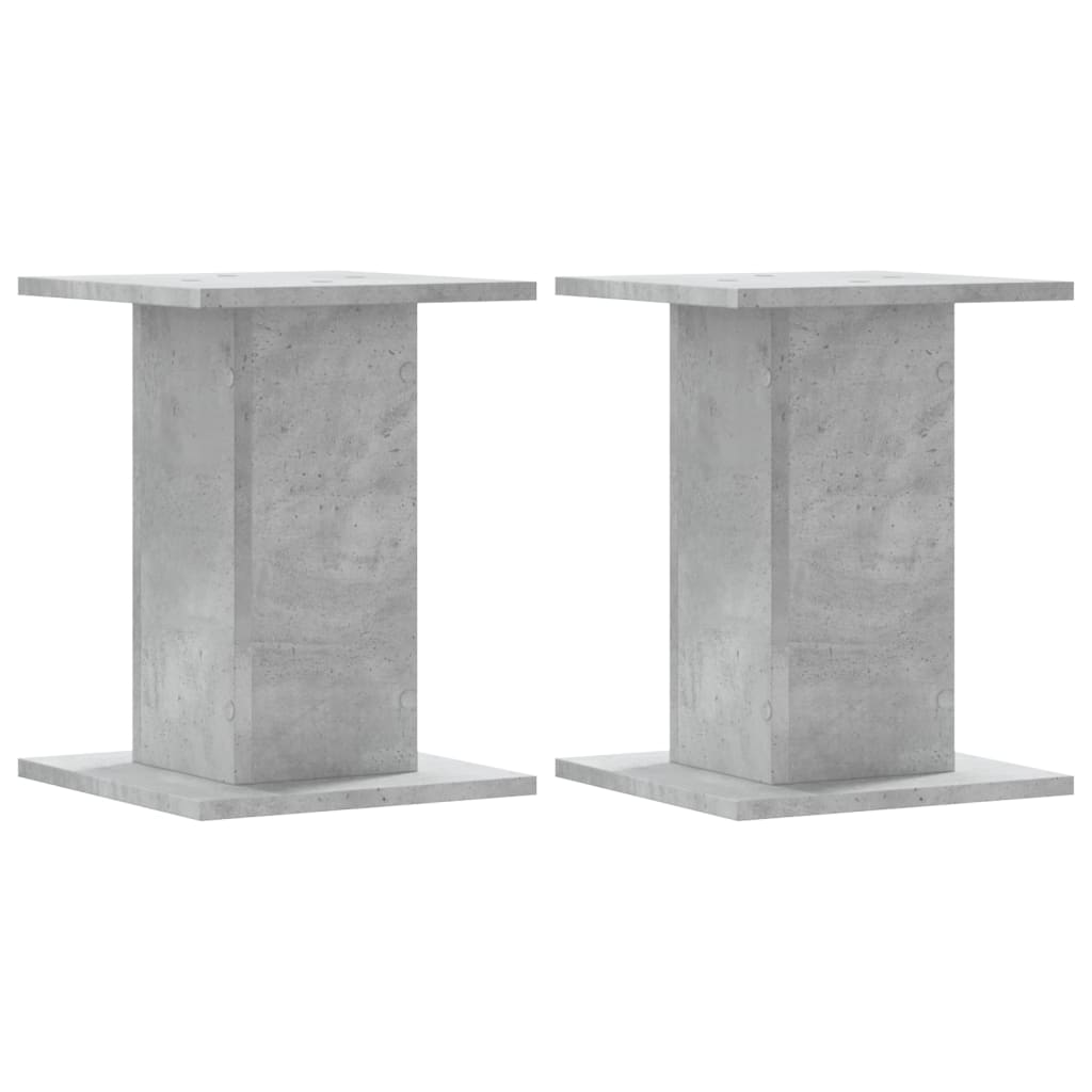 vidaXL Speaker Stands 2 pcs Concrete Grey 30x30x40 cm Engineered Wood