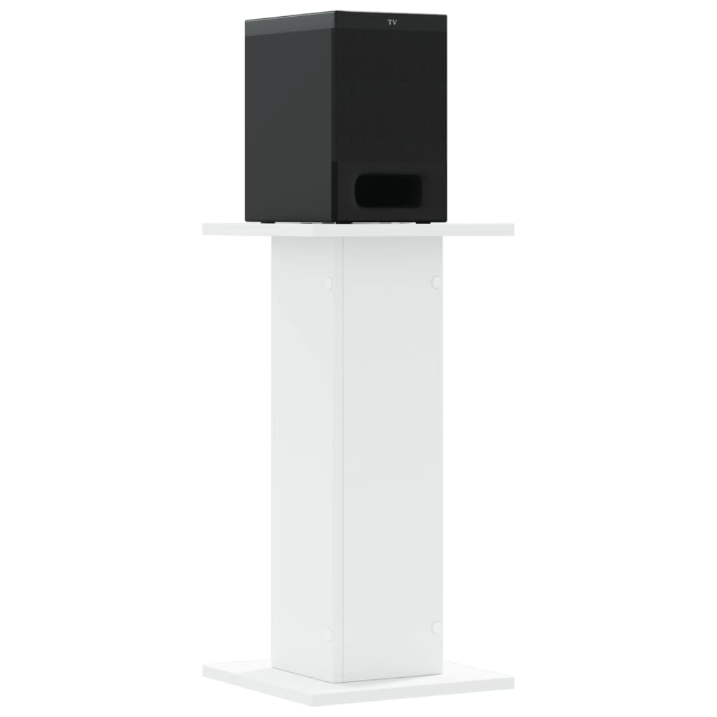 vidaXL Speaker Stands 2 pcs White 30x30x60 cm Engineered Wood