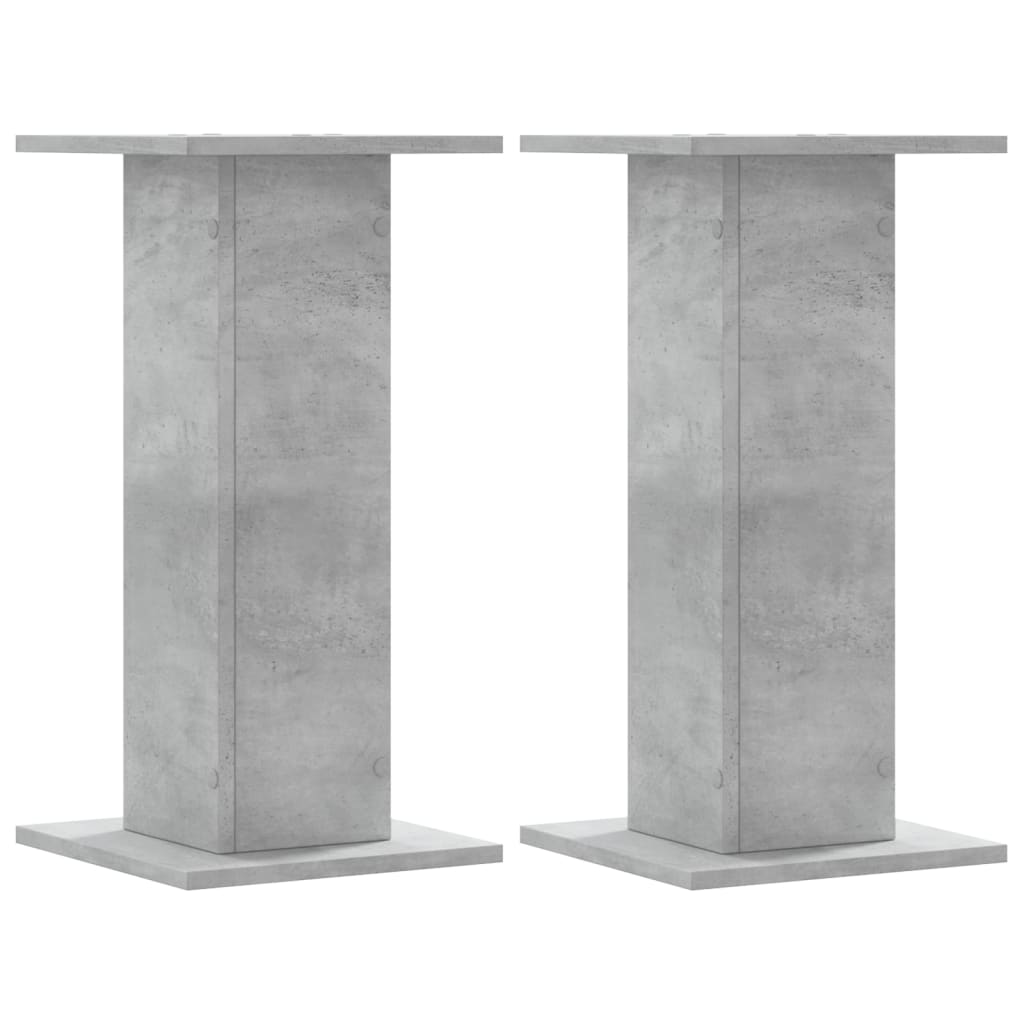 vidaXL Speaker Stands 2 pcs Concrete Grey 30x30x60 cm Engineered Wood