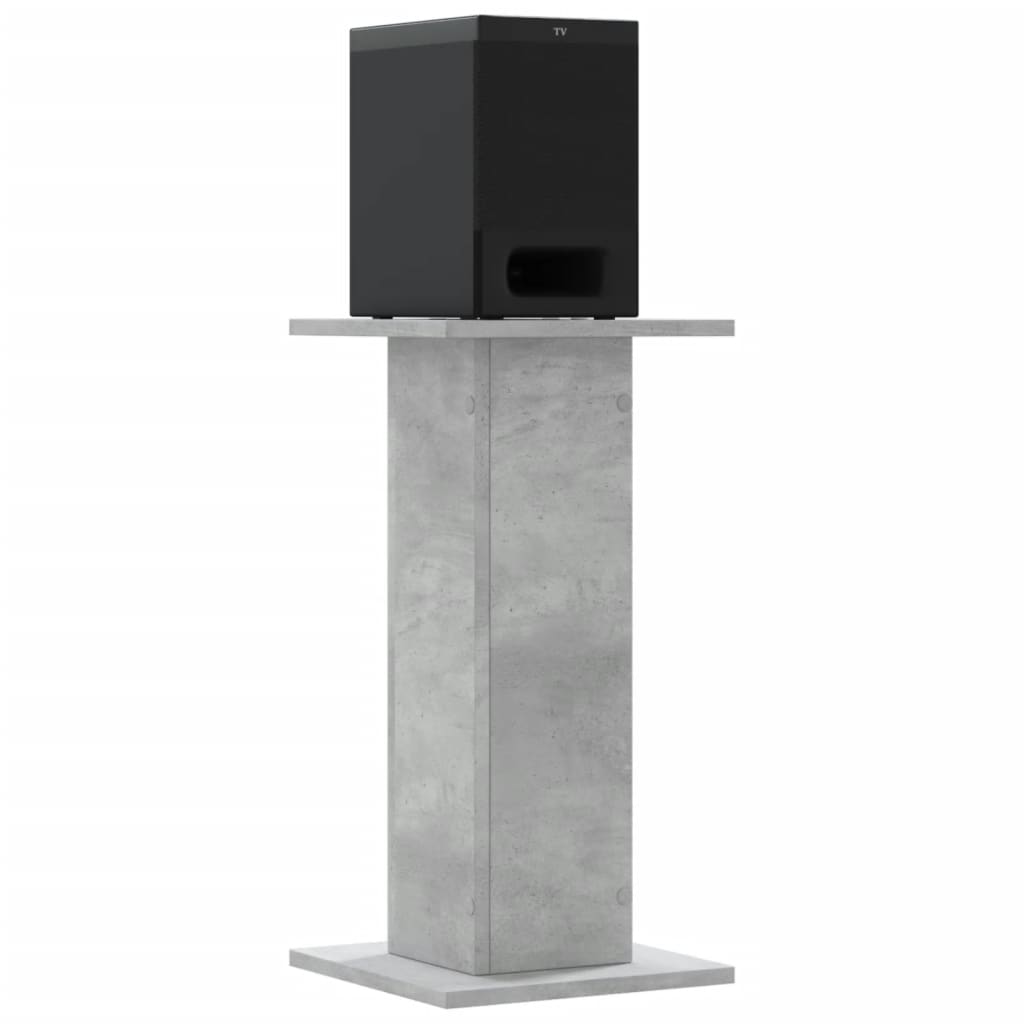 vidaXL Speaker Stands 2 pcs Concrete Grey 30x30x60 cm Engineered Wood