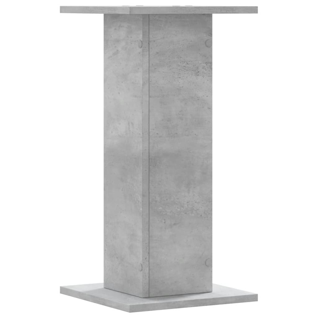 vidaXL Speaker Stands 2 pcs Concrete Grey 30x30x60 cm Engineered Wood