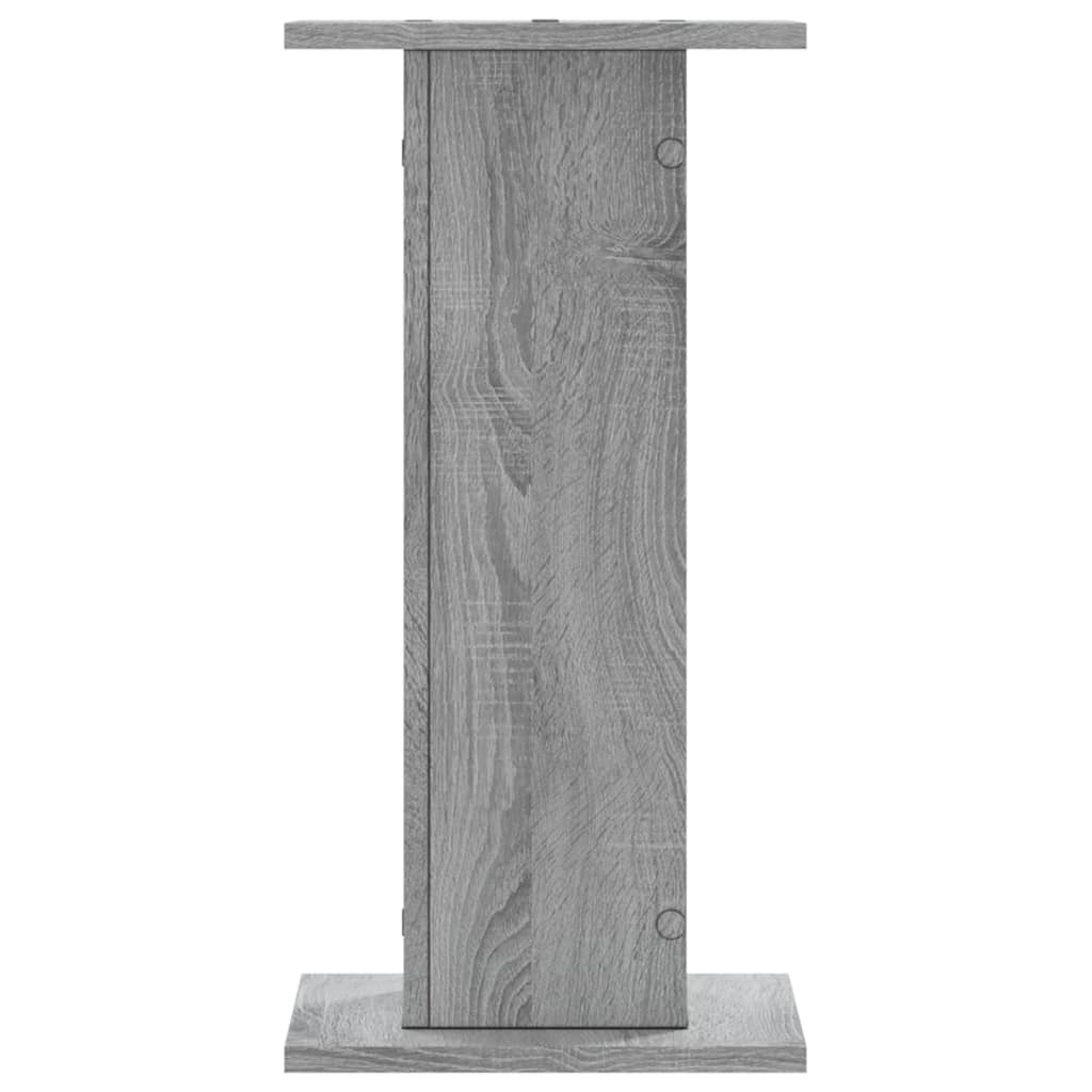 vidaXL Speaker Stands 2 pcs Grey Sonoma 30x30x60 cm Engineered Wood