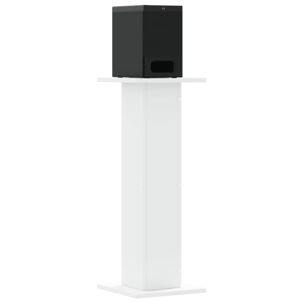 vidaXL Speaker Stands 2 pcs White 30x30x80 cm Engineered Wood