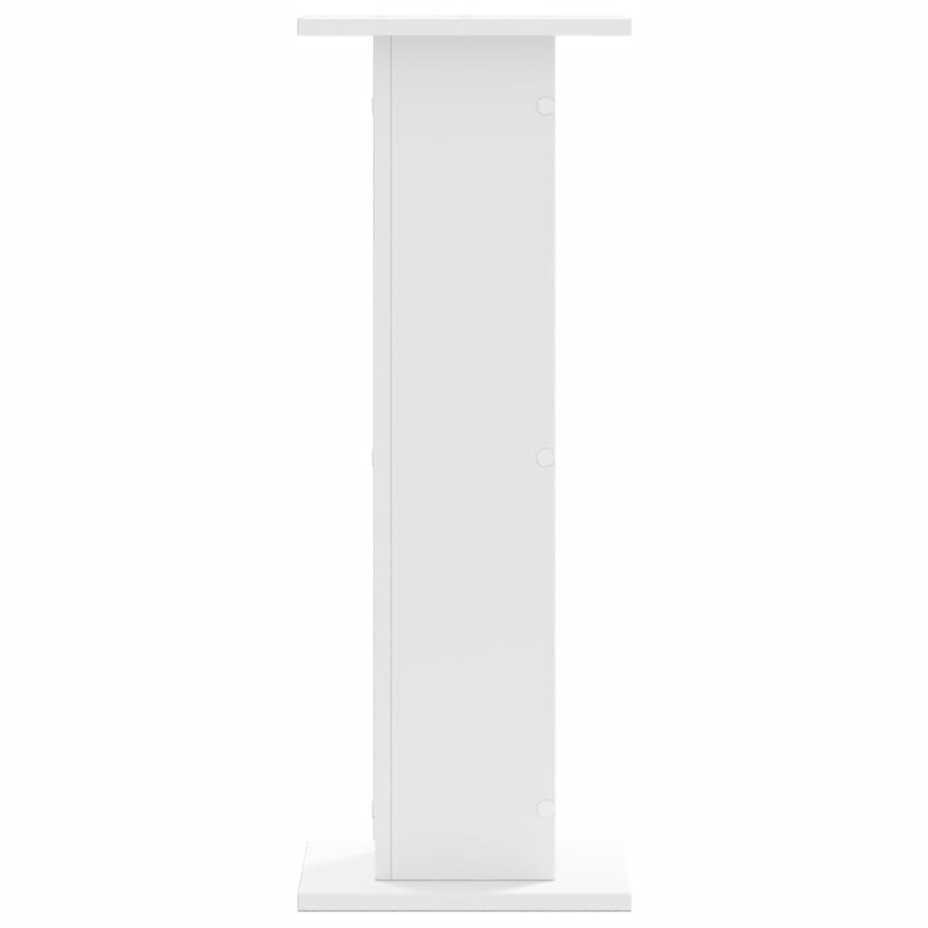 vidaXL Speaker Stands 2 pcs White 30x30x80 cm Engineered Wood