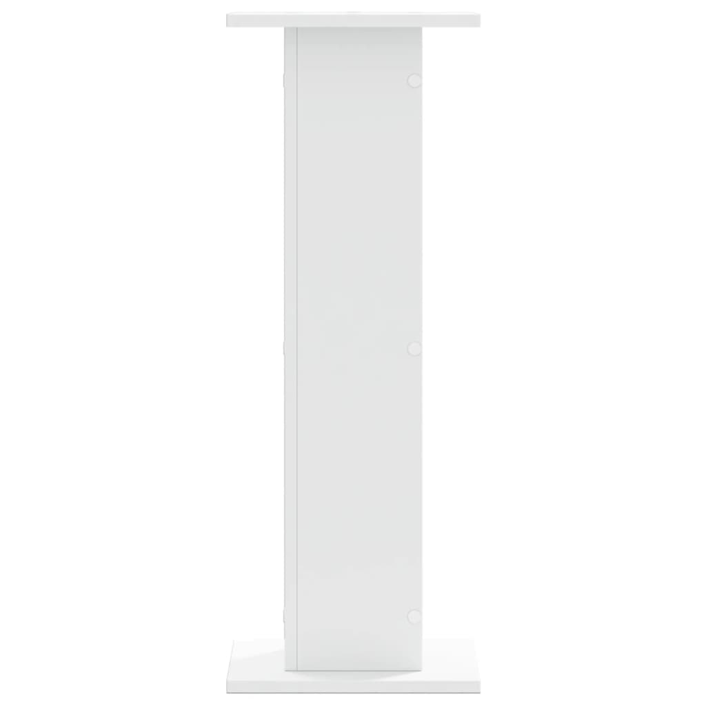 vidaXL Speaker Stands 2 pcs White 30x30x80 cm Engineered Wood