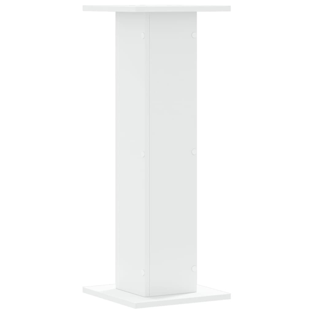 vidaXL Speaker Stands 2 pcs White 30x30x80 cm Engineered Wood