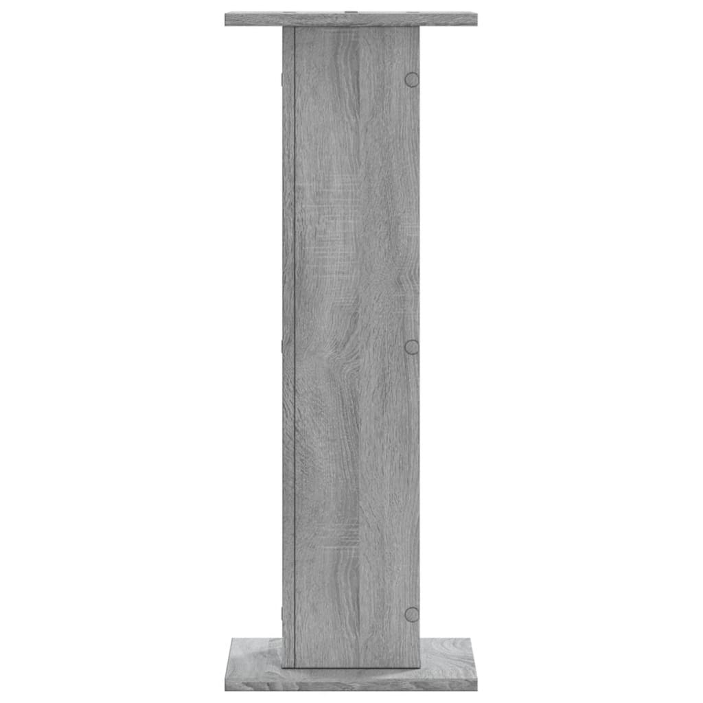 vidaXL Speaker Stands 2 pcs Grey Sonoma 30x30x80 cm Engineered Wood