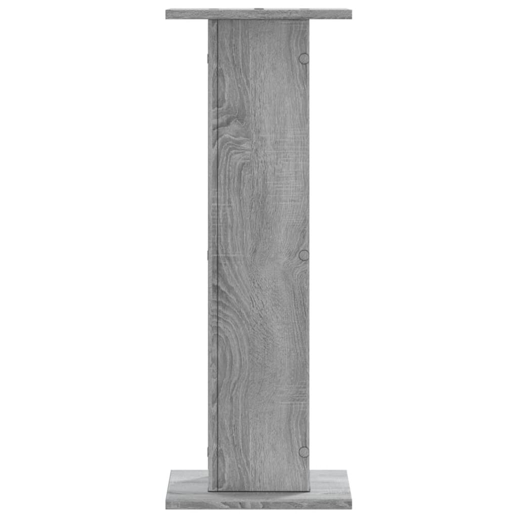 vidaXL Speaker Stands 2 pcs Grey Sonoma 30x30x80 cm Engineered Wood