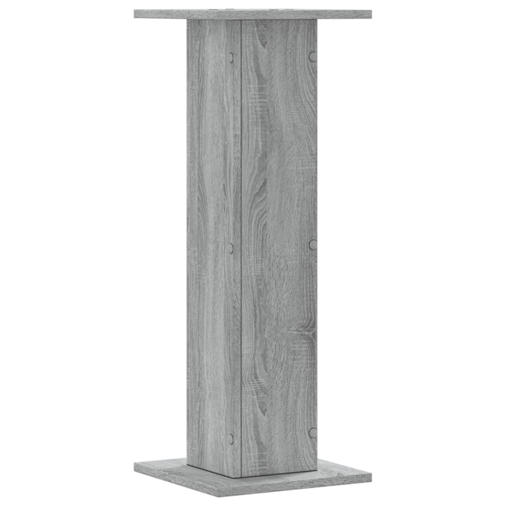 vidaXL Speaker Stands 2 pcs Grey Sonoma 30x30x80 cm Engineered Wood