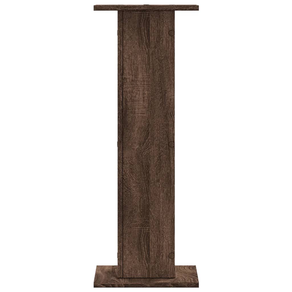 vidaXL Speaker Stands 2 pcs Brown Oak 30x30x80 cm Engineered Wood