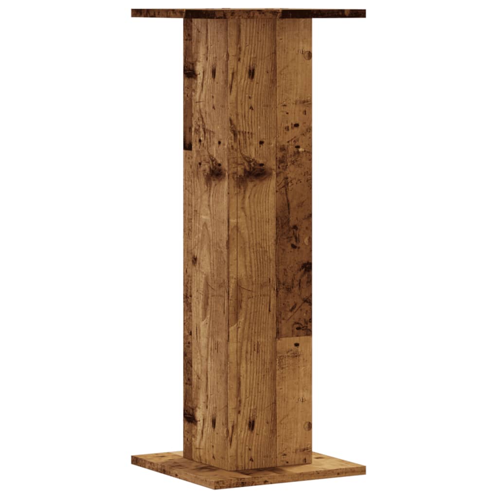 vidaXL Speaker Stands 2 pcs Old Wood 30x30x80 cm Engineered Wood