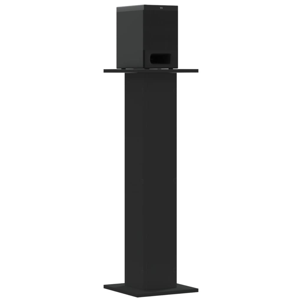 vidaXL Speaker Stands 2 pcs Black 30x30x95 cm Engineered Wood