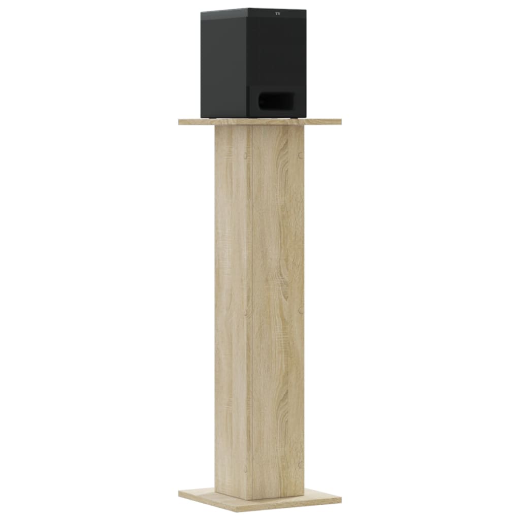 vidaXL Speaker Stands 2 pcs Sonoma Oak 30x30x95 cm Engineered Wood