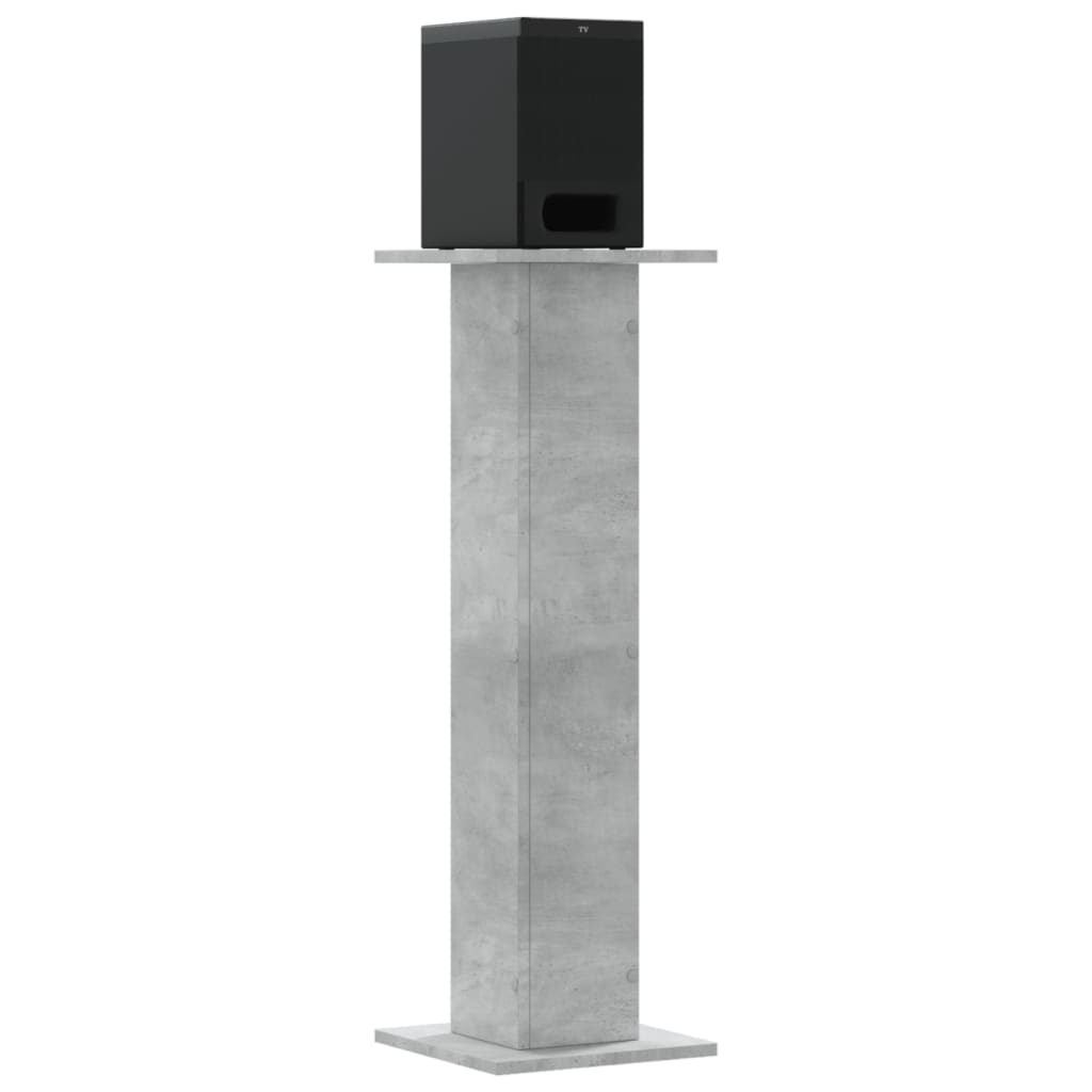 vidaXL Speaker Stands 2 pcs Concrete Grey 30x30x95 cm Engineered Wood