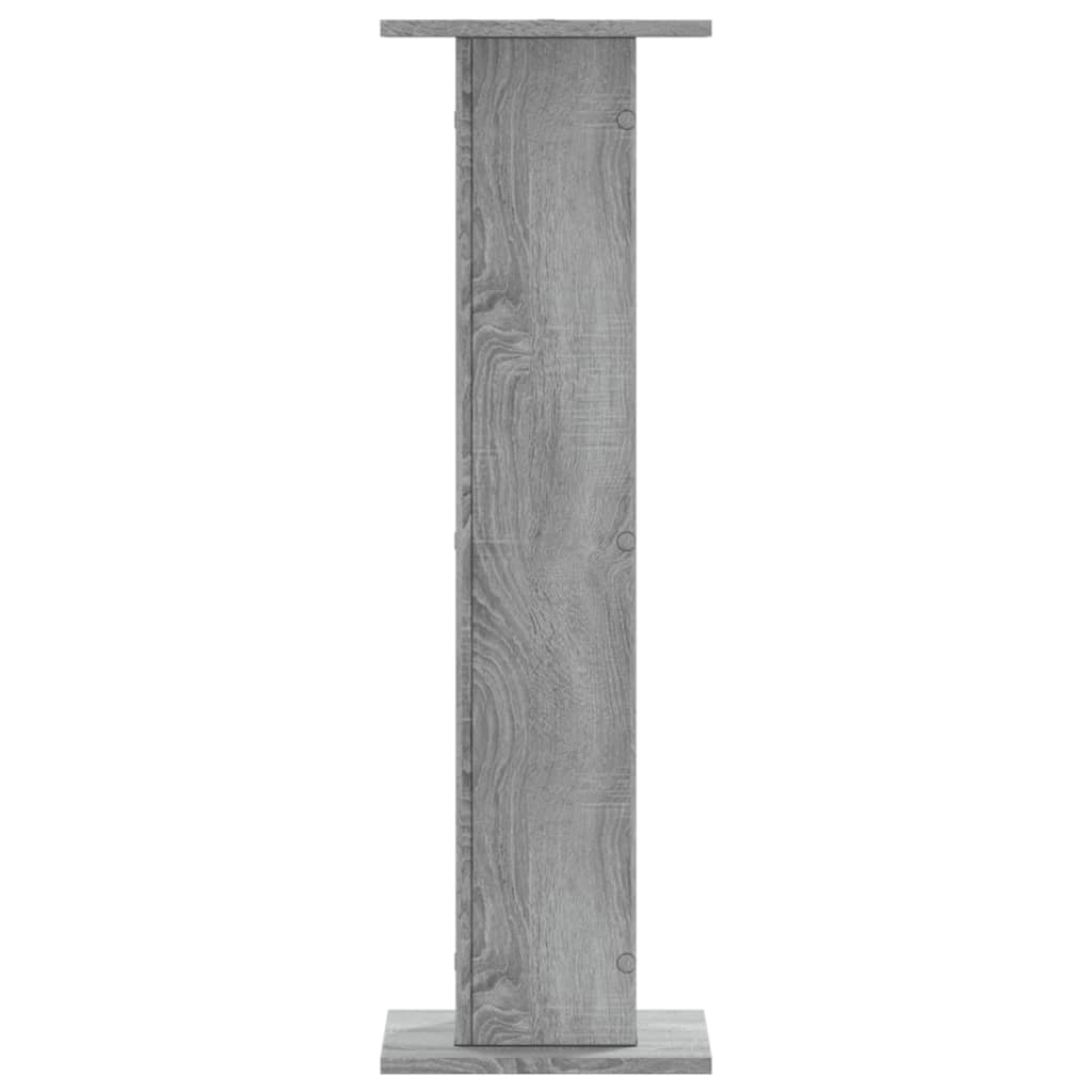 vidaXL Speaker Stands 2 pcs Grey Sonoma 30x30x95 cm Engineered Wood