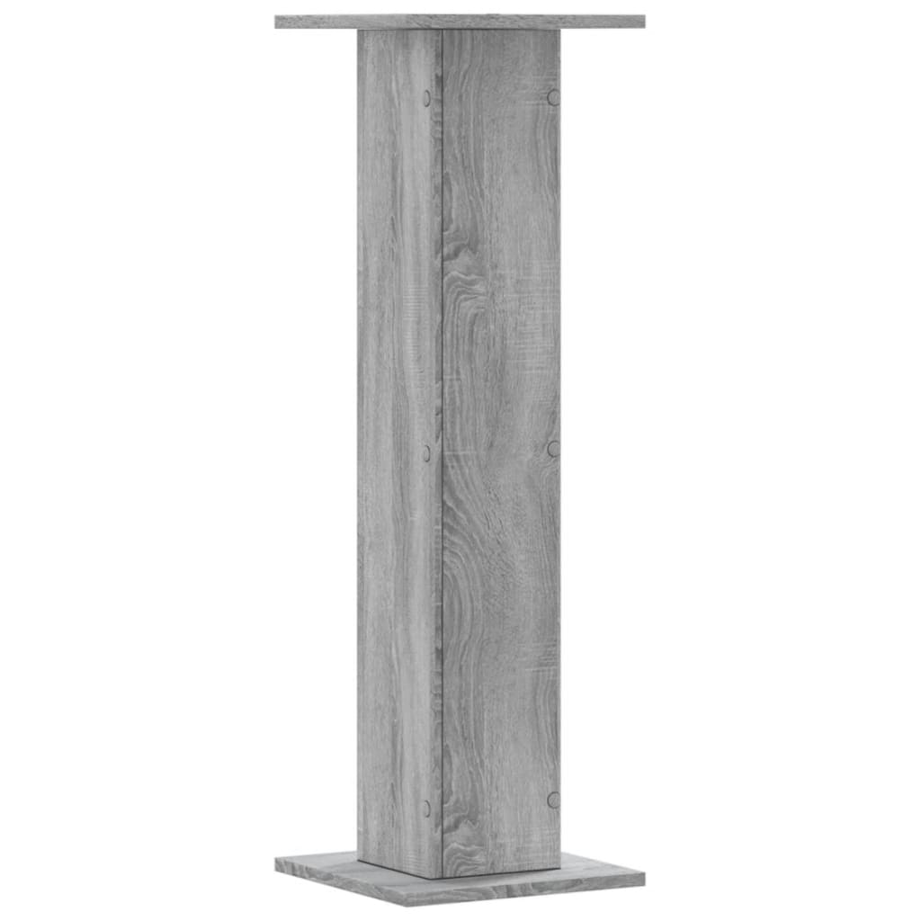 vidaXL Speaker Stands 2 pcs Grey Sonoma 30x30x95 cm Engineered Wood