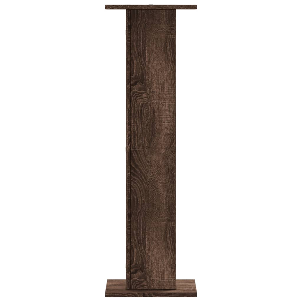 vidaXL Speaker Stands 2 pcs Brown Oak 30x30x95 cm Engineered Wood