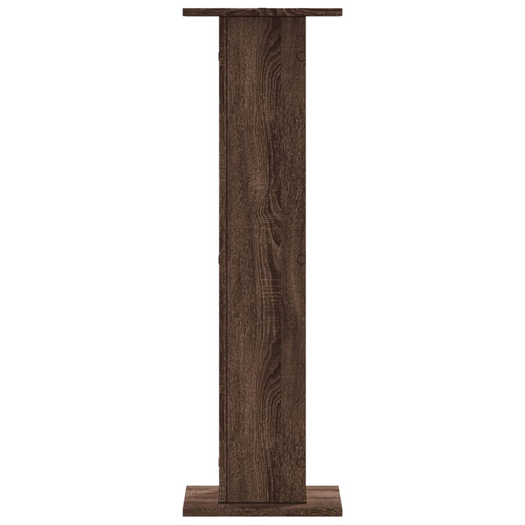 vidaXL Speaker Stands 2 pcs Brown Oak 30x30x95 cm Engineered Wood