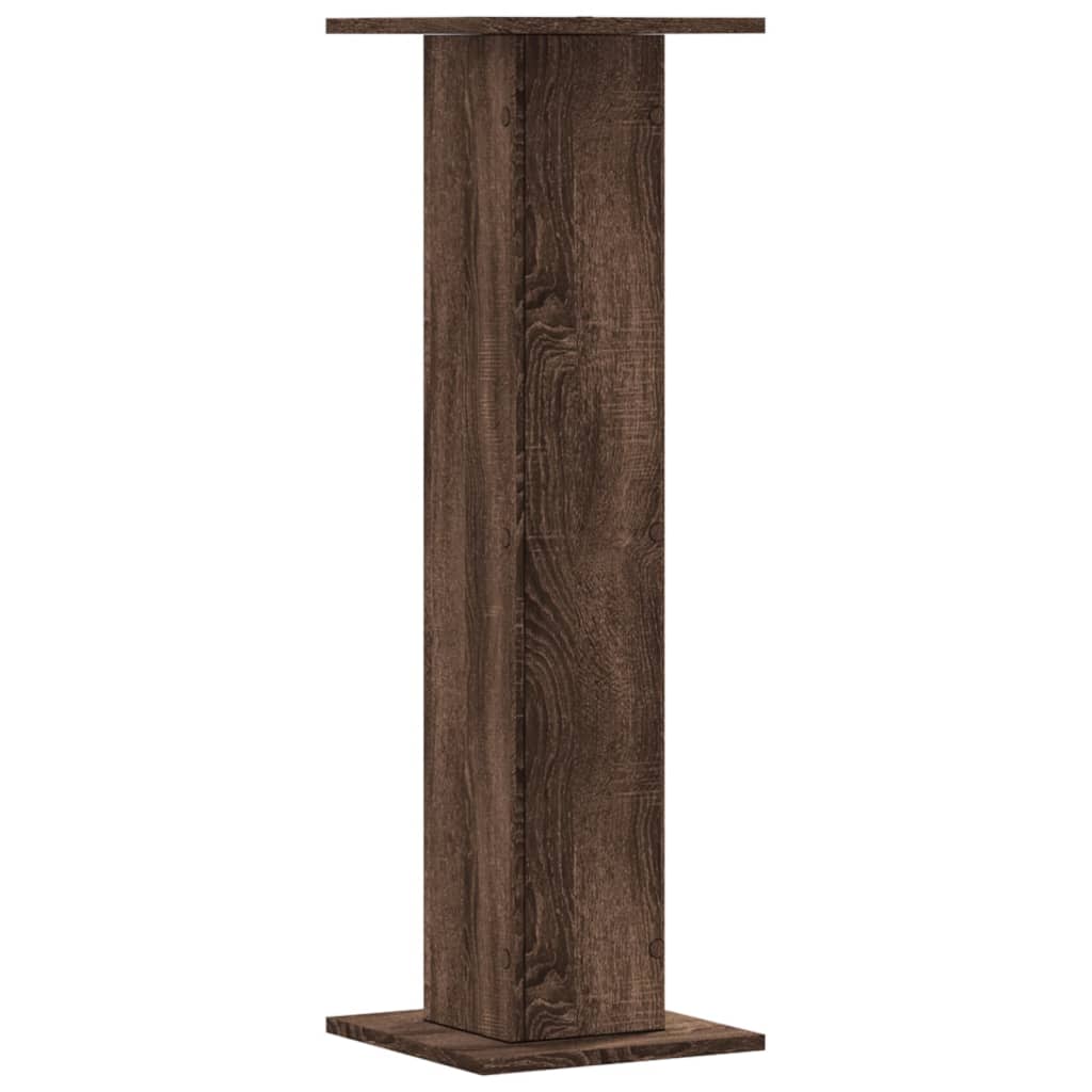 vidaXL Speaker Stands 2 pcs Brown Oak 30x30x95 cm Engineered Wood