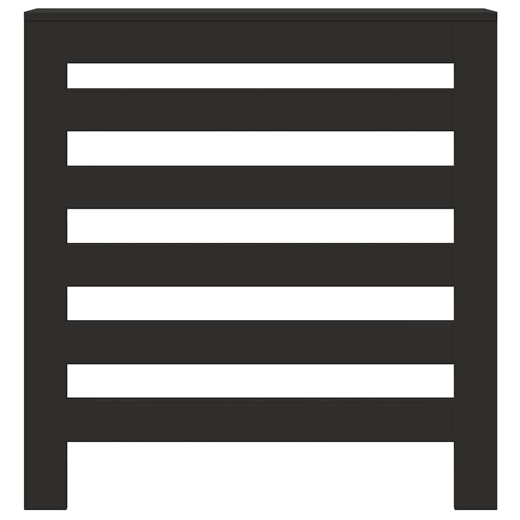 Radiator Cover Black 78 x 20 x 82 cm Engineered Wood