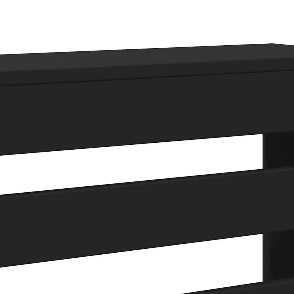 Radiator Cover Black 78 x 20 x 82 cm Engineered Wood