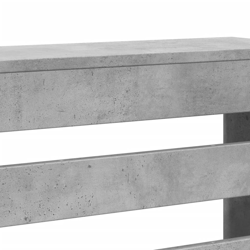 Radiator Cover Concrete Grey 78x20x82 cm Engineered Wood