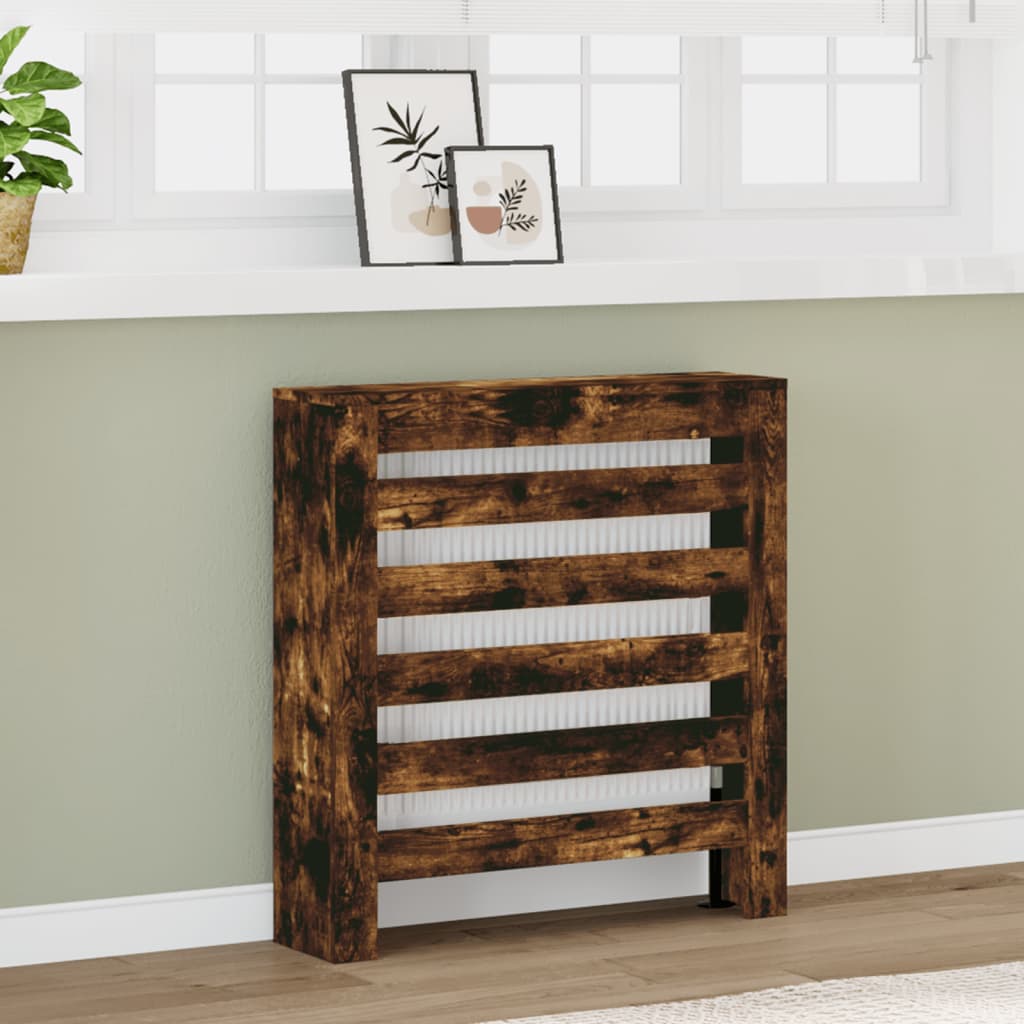 Radiator Cover Smoked Oak 78 x 20 x 82 cm Engineered Wood