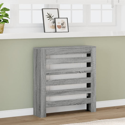 Radiator Cover Grey Sonoma 78x20x82 cm Engineered Wood