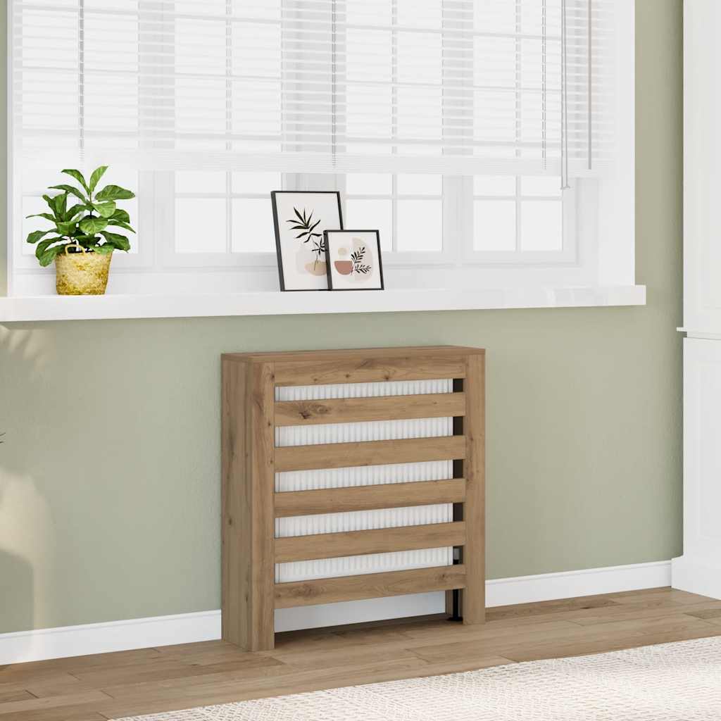Radiator Cover Artisian Oak 78x20x82 cm Engineered Wood