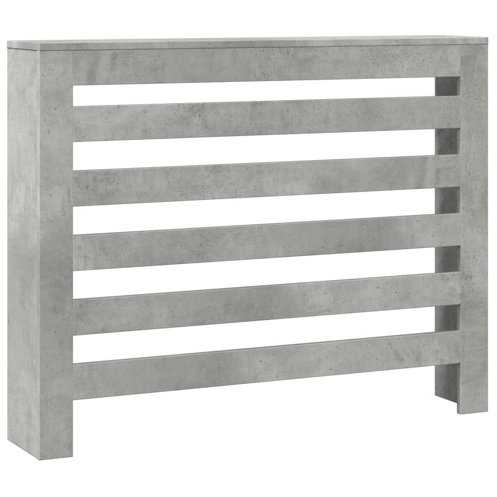 Radiator Cover Concrete Grey 104x20x82 cm Engineered Wood