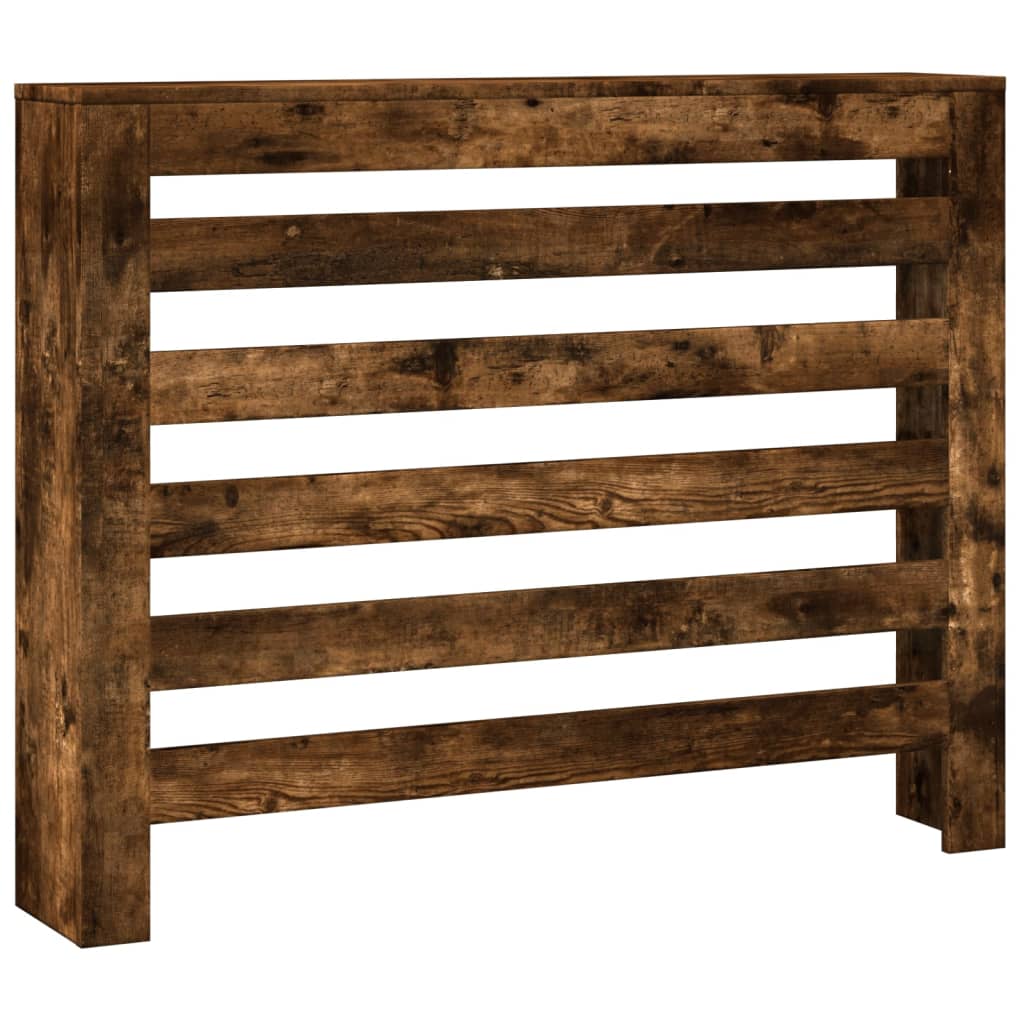 Radiator Cover Smoked Oak 104x20x82 cm Engineered Wood