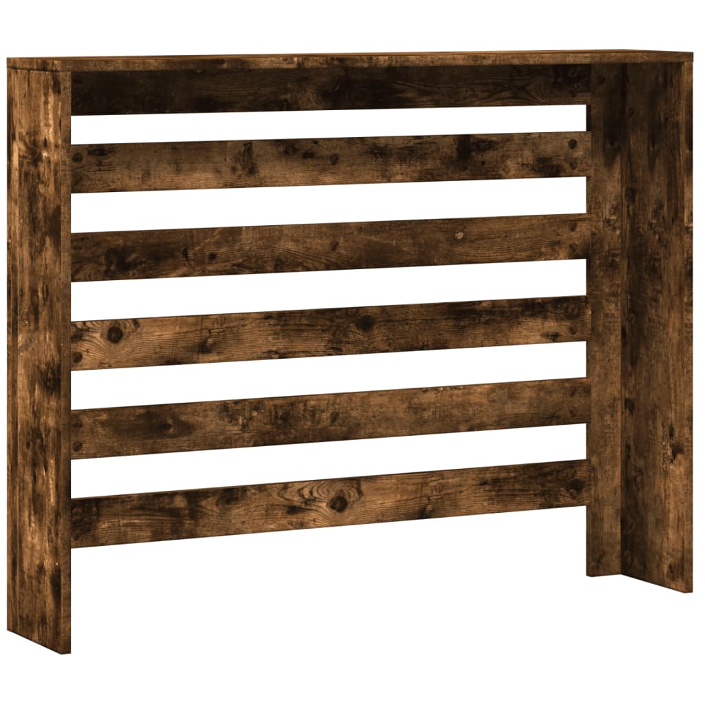 Radiator Cover Smoked Oak 104x20x82 cm Engineered Wood
