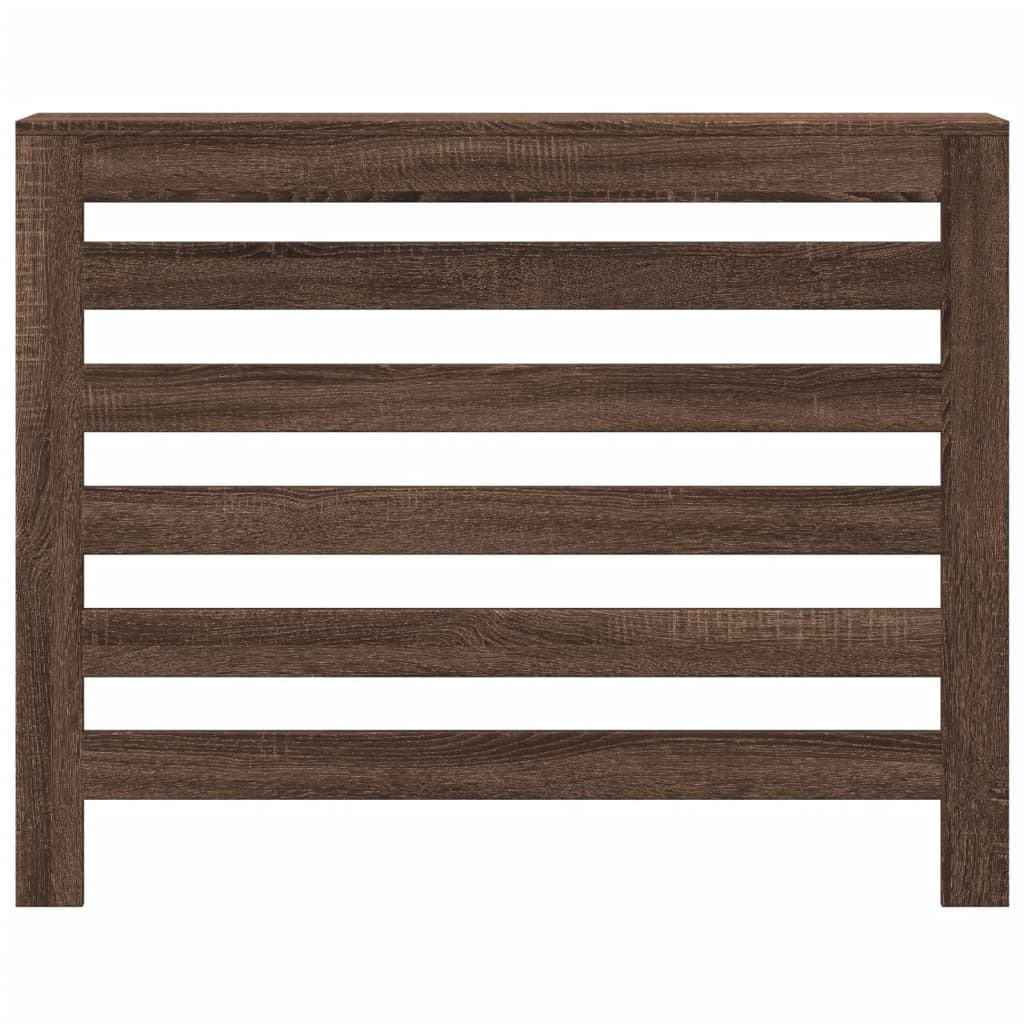 Radiator Cover Brown Oak 104x20x82 cm Engineered Wood