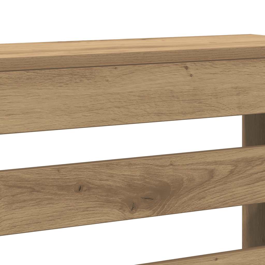 Radiator Cover Artisian Oak 104x20x82 cm Engineered Wood